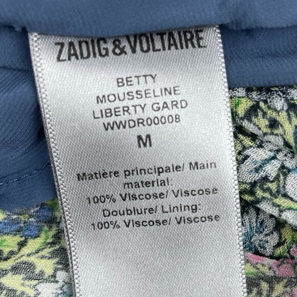 Zadig & Voltaire Floral Puff Sleeve Mini Dress – Betty Mousseline – M - Picture 14 of 14